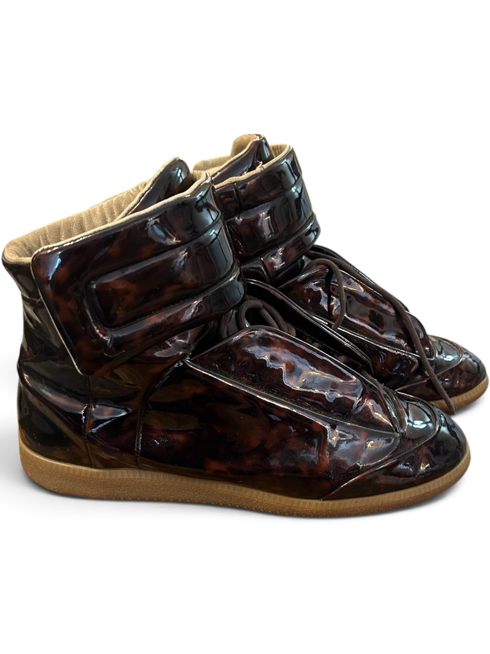 Maison Martin Margiela Future High Top Tortoise Spring 2015 patent Leather 42